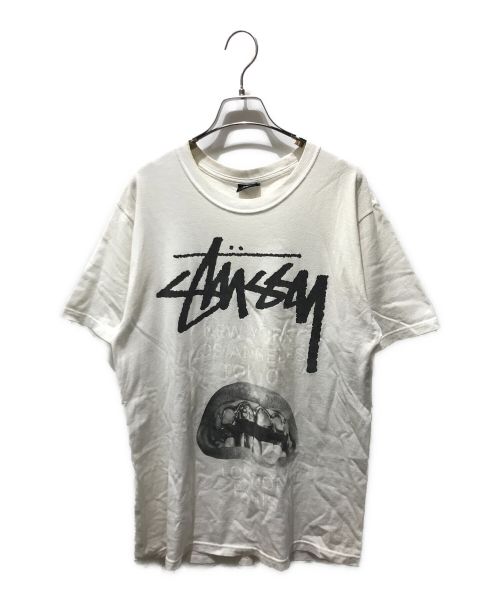 stussy（ステューシー）stussy (ステューシー) RICK OWENS (リックオウエンス) World Tour Tee ホワイト サイズ:Mの古着・服飾アイテム