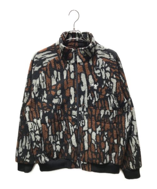 stussy（ステューシー）stussy (ステューシー) tree bark fleece ブラウン サイズ:Lの古着・服飾アイテム