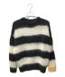 uniform experiment（ユニフォームエクスペリメント）の古着「MOHAIR BORDER CREWNECK KNIT UE-212052」｜ホワイト×ブラック