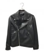 LAST NESTラストネスト）の古着「Leather Rose Riders Jacket」｜ブラック