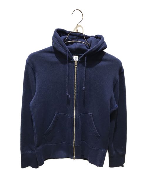 BEAMS PLUS（ビームスプラス）BEAMS PLUS (ビームスプラス) LOOPWHEELER (ループウィラー) 別注ジップパーカー ネイビー サイズ:Mの古着・服飾アイテム