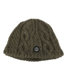 stussy（ステューシー）の古着「Cable Knit Skullcap Beanie　23AW」｜ブラウン