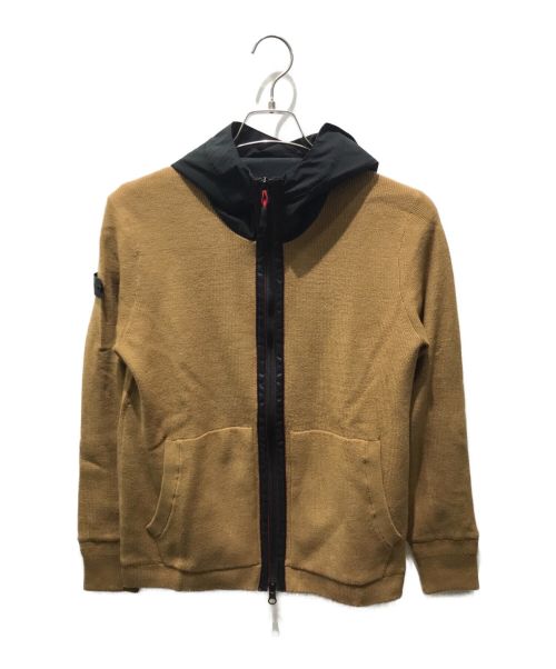 BRIEFING（ブリーフィング）BRIEFING (ブリーフィング) WINDBLOCK KNIT PARKA ニットパーカー　BRG213M44 ブラウン サイズ:Sの古着・服飾アイテム