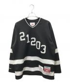 SUPREME×WTAPSシュプリーム×ダブルタップス）の古着「Mitchell & Ness Hockey Jersey 21AW」｜ブラック