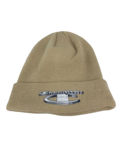 SUPREME（シュプリーム）SUPREME (シュプリーム) Champion (チャンピオン) 3D Metallic Beanie ベージュの古着・服飾アイテム