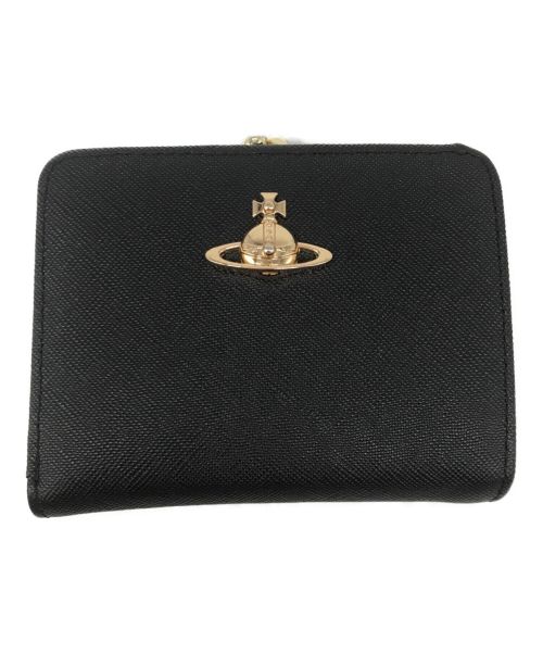 Vivienne Westwood（ヴィヴィアンウエストウッド）Vivienne Westwood (ヴィヴィアンウエストウッド) GRAIN LEATHER WALLET　51010020 ブラックの古着・服飾アイテム