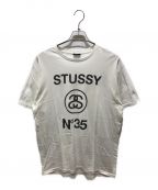 stussy×FRAGMENT DESIGNステューシー×フラグメントデザイン）の古着「プリントTシャツ」｜ホワイト