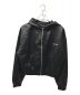 LAST NEST（ラストネスト）の古着「LEATHER ZIP HOODIE」｜ブラック