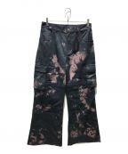 LAST NESTラストネスト）の古着「TIE-DYE CARGO PANTS」｜ブラック×ピンク