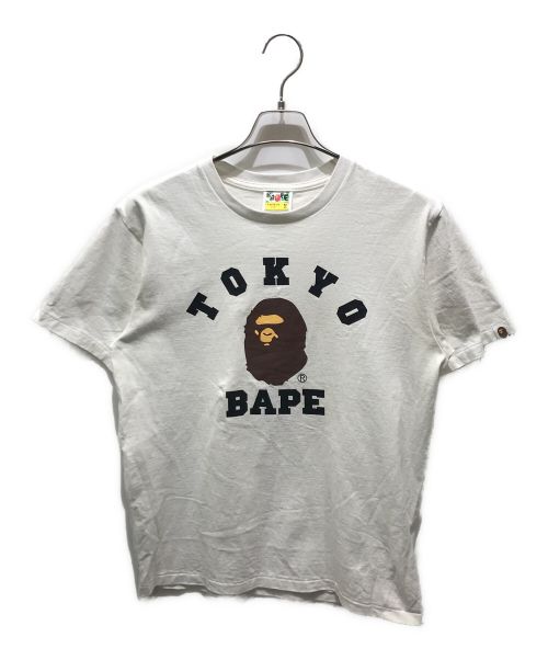 A BATHING APE（アベイシングエイプ）A BATHING APE (アベイシングエイプ) プリントTシャツ ホワイト サイズ:Mの古着・服飾アイテム