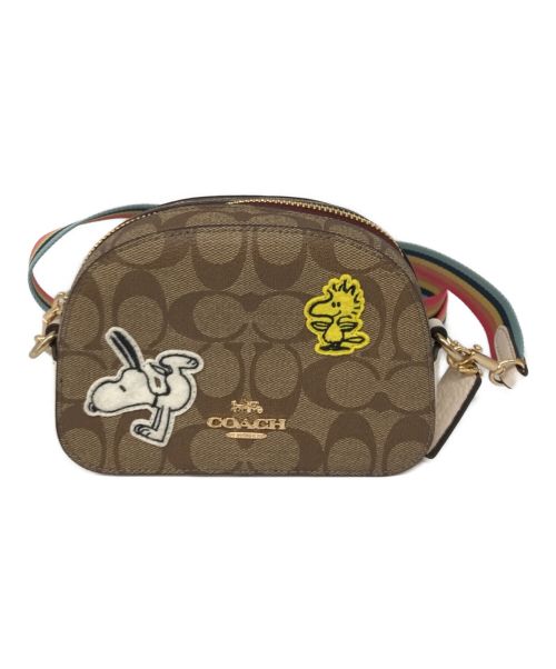 COACH（コーチ）COACH (コーチ) SNOOPY (スヌーピー) ショルダーバッグ　C4233 ブラウンの古着・服飾アイテム