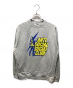 anti social social CLUB×Hysteric Glamourアンチソーシャルソーシャルクラブ×ヒステリックグラマー）の古着「Crewneck Sweatshirt　SS3000P　20SS 代理店表記無し」｜グレー