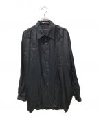 DRESSEDUNDRESSEDドレスドアンドレスド）の古着「オーバーサイズ長袖シャツ DUW20115」｜ブラック