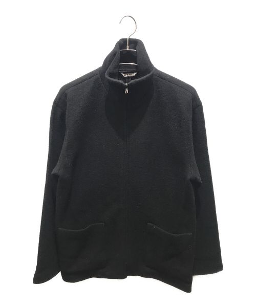 AURALEE（オーラリー）AURALEE (オーラリー) WOOL LING YARN MILLED JERSEY ZIP BLOUSON A21AB01AT ブラック サイズ:3の古着・服飾アイテム