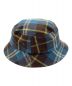 stussy (ステューシー) Big Logo Madras Bucket Hat ブルー：4800円