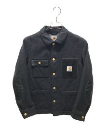 CarHartt×eYe COMME des GARCONS JUNYAWATANABE MAN（カーハート×アイ コム デ ギャルソン ジュンヤ ワタナベ マン）の古着「メルトンウールカバーオール　WP-J911」｜ブラック×グレー