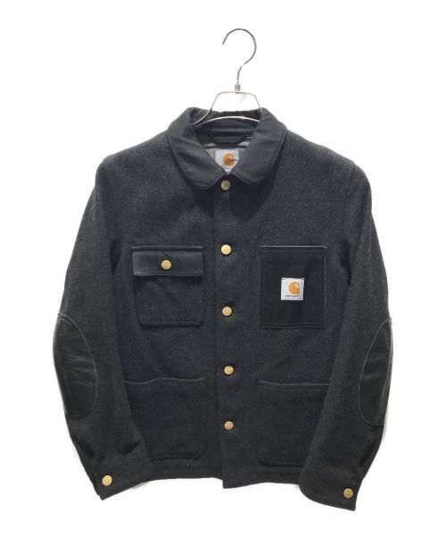 CarHartt（カーハート）CarHartt eYe COMME des GARCONS JUNYAWATANABE MAN (アイ コム デ ギャルソン ジュンヤ ワタナベ マン) メルトンウールカバーオール　WP-J911 ブラック×グレー サイズ:XSの古着・服飾アイテム