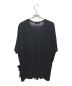 Yohji Yamamoto pour homme (ヨウジヤマモト プールオム) split-neck cotton T-shirt　HJ-T44-079 ブラック サイズ:3：12000円