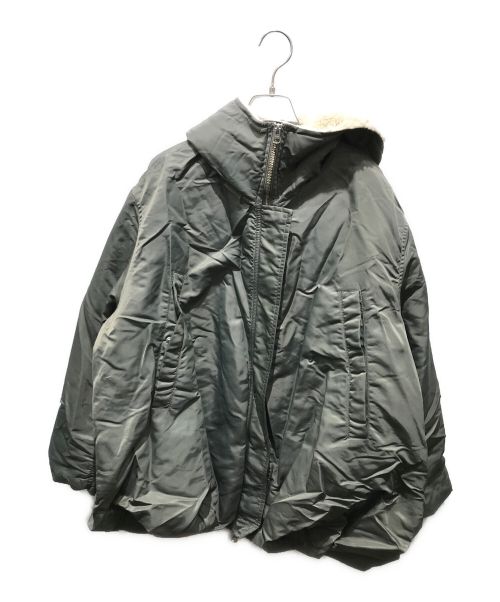 CLANE（クラネ）CLANE (クラネ) BALLOON DESIGN HOODED N3B　15104-0532 カーキ サイズ:2の古着・服飾アイテム