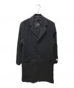 LAST NESTラストネスト）の古着「LONG WOOL COAT　DK-ZH17-S」｜ブラック