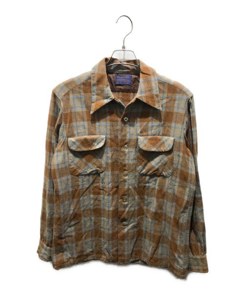 PENDLETON（ペンドルトン）PENDLETON (ペンドルトン) ボードシャツ　 70s ブラウン サイズ:Mの古着・服飾アイテム