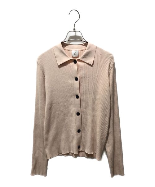 6(ROKU) BEAUTY&YOUTH（ロク ビューティーアンドユース）6(ROKU) BEAUTY&YOUTH (ロク ビューティーアンドユース) RIB SHIRT CARDIGAN ピンク サイズ:記載無しの為実寸参照の古着・服飾アイテム