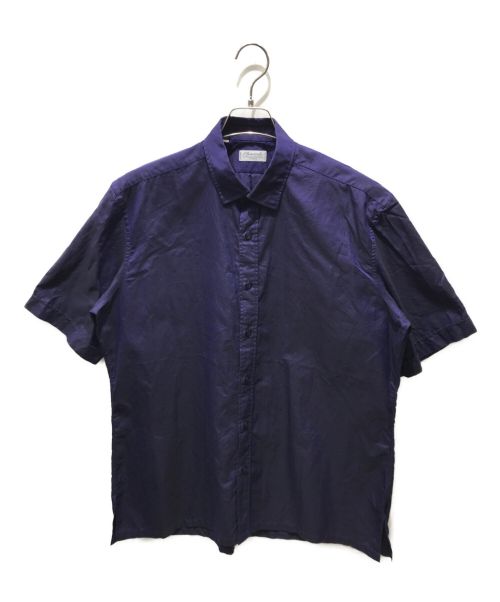 Charvet（シャルベ）Charvet (シャルベ) 半袖シャツ パープル サイズ:Lの古着・服飾アイテム