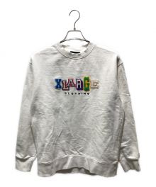 X-LARGE（エクストララージ）の古着「MULTI COLLEGE LOGO CREW NECK SWEAT　101203012018」｜ホワイト