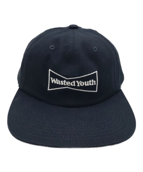 WASTED YOUTH（ウエステッド ユース）WASTED YOUTH (ウエステッド ユース) ロゴキャップ ネイビーの古着・服飾アイテム