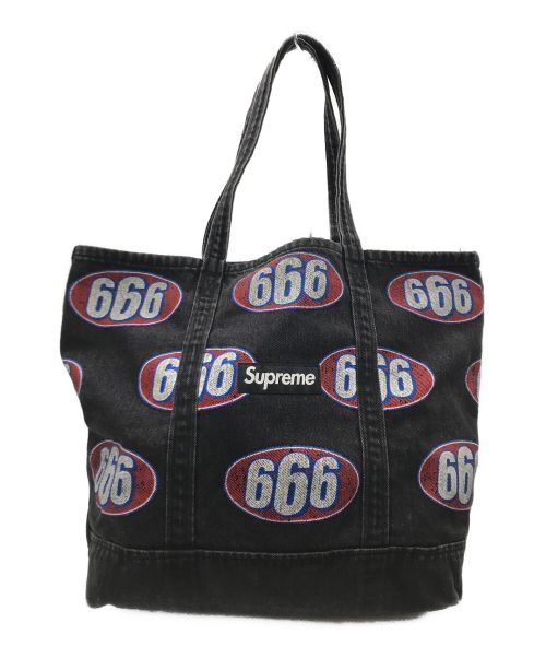 SUPREME（シュプリーム）SUPREME (シュプリーム) 666 Denim Tote　17SS ブラックの古着・服飾アイテム