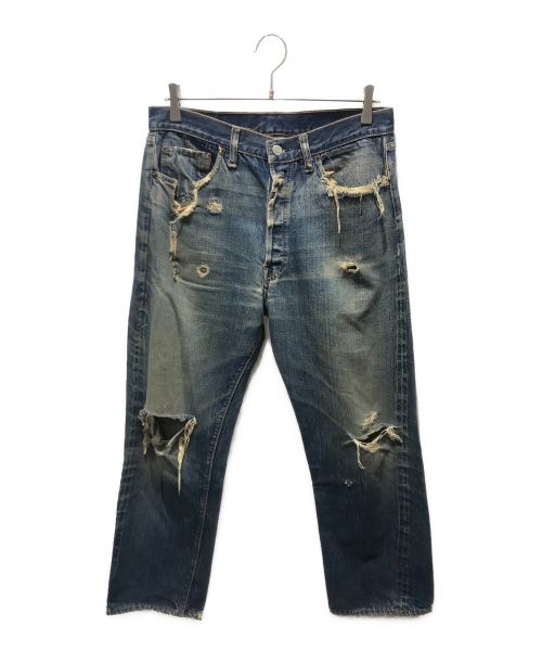 LEVI'S（リーバイス）LEVI'S (リーバイス) セルビッジデニムパンツ　501 BIG E 並行ステッチ ボタン裏刻印6 インディゴ サイズ:記載なしの為実寸参照の古着・服飾アイテム