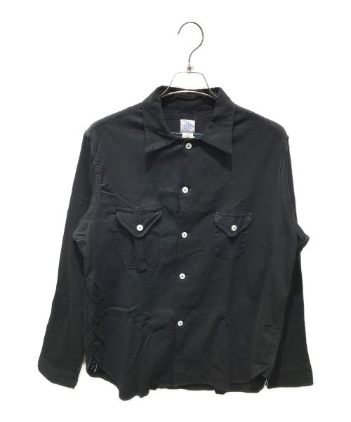 POST O'ALLS（ポストオーバーオールズ）POST O'ALLS (ポストオーバーオールズ) E-Z cruz Shirt R　2214R-CC2 ブラック サイズ:XLの古着・服飾アイテム