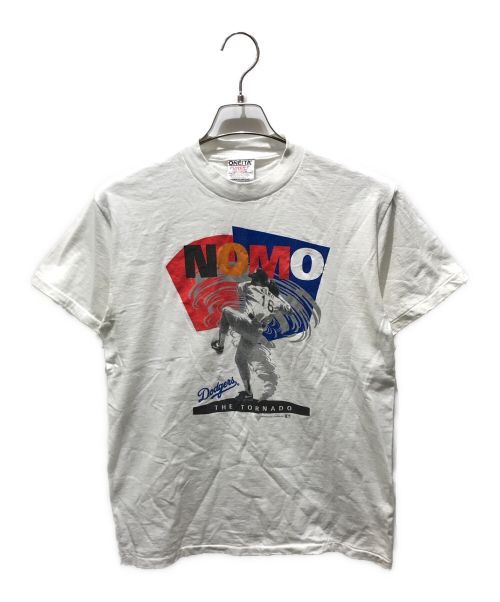 ONEITA（オニータ）ONEITA (オニータ) ヴィンテージTシャツ　90s HIDEO NOMO dodgers THE TORNADE ホワイト サイズ:Mの古着・服飾アイテム