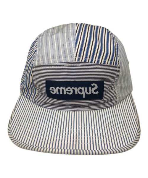 SUPREME（シュプリーム）SUPREME (シュプリーム) COMME des GARCONS SHIRT (コムデギャルソンシャツ) Camp Cap ブルーの古着・服飾アイテム