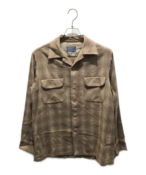 PENDLETON（ペンドルトン）PENDLETON (ペンドルトン) ボードシャツ　 50s ベージュ サイズ:Mの古着・服飾アイテム