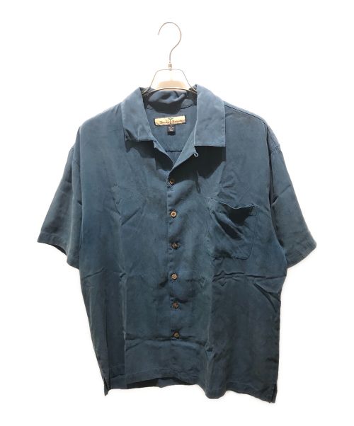 TOMMY BAHAMA（トミーバハマ）TOMMY BAHAMA (トミーバハマ) 刺繍シルクシャツ ブルー サイズ:XLの古着・服飾アイテム