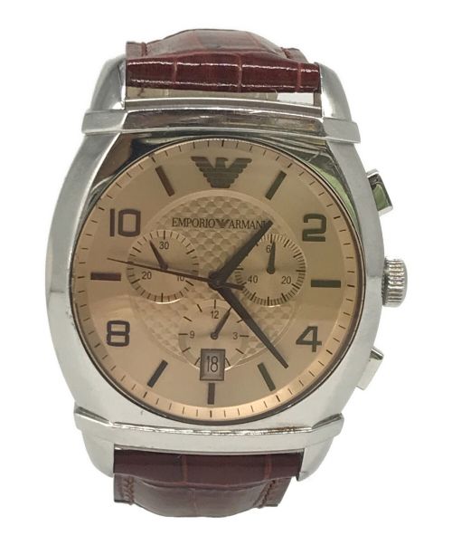 EMPORIO ARMANI（エンポリオアルマーニ）EMPORIO ARMANI (エンポリオアルマーニ) 腕時計　AR-0348 ブラウンの古着・服飾アイテム