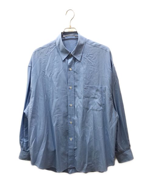 koti BEAUTY&YOUTH（コティ ビューティアンドユース）koti BEAUTY&YOUTH (コティ ビューティアンドユース) MERINO WOOL REGULAR COLLAR SHIRT　1211-199-8010 ブルー サイズ:Lの古着・服飾アイテム