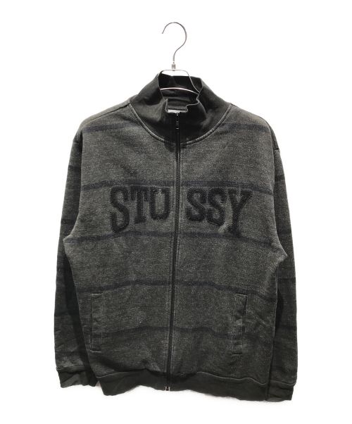 stussy（ステューシー）stussy (ステューシー) ジップアップスウェット　00ｓ カーキ サイズ:XLの古着・服飾アイテム