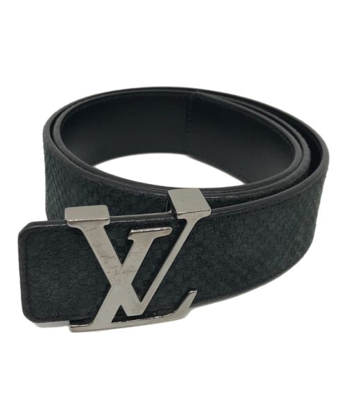 LOUIS VUITTON（ルイ ヴィトン）LOUIS VUITTON (ルイ ヴィトン) レザーベルト　M6875　マイクロダミエ サンチュールLVイニシアル　BC1144 ブラック サイズ:85/34の古着・服飾アイテム