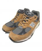 NEW BALANCEニューバランス）の古着「ローカットスニーカー　M991TGG」｜ベージュ×グレー