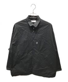 Graphpaper（グラフペーパー）の古着「Stretch Typewriter L/S Oversized Box Shirt　GM221-50111B」｜ブラック