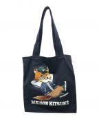 maison kitsuneメゾンキツネ）の古着「DRESSED FOX VERTICAL TOTE」｜ネイビー