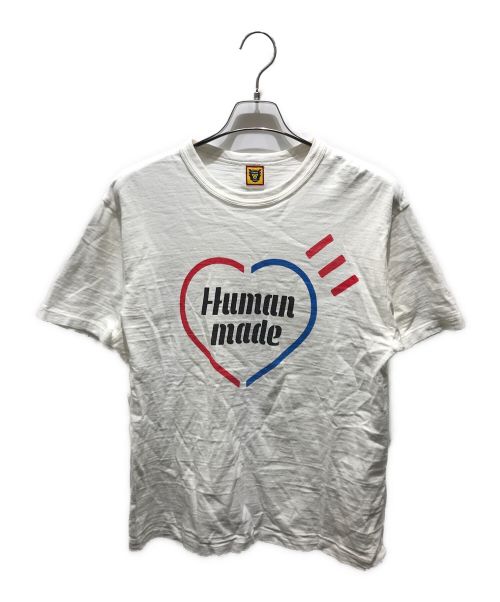 HUMAN MADE（ヒューマンメイド）HUMAN MADE (ヒューマンメイド) ロゴプリントTシャツ ホワイト サイズ:Lの古着・服飾アイテム