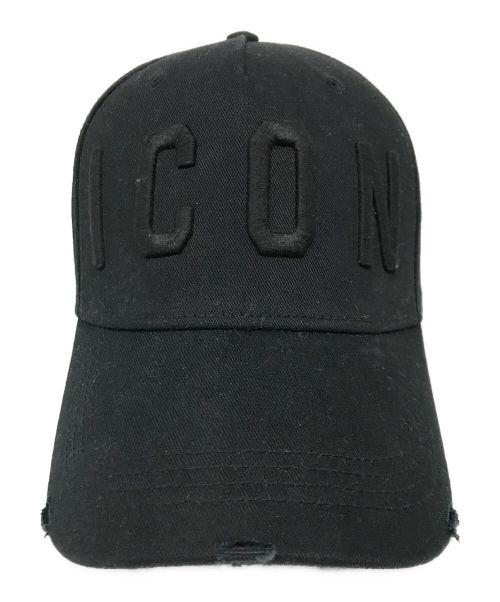 DSQUARED2（ディースクエアード）DSQUARED2 (ディースクエアード) ICON BaseBall Cap　S82BC4001 ブラックの古着・服飾アイテム