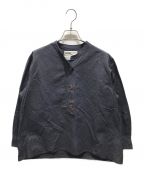 MHLエムエイチエル）の古着「BROKEN STRIPE COT　595-9253501　2019model」｜ネイビー