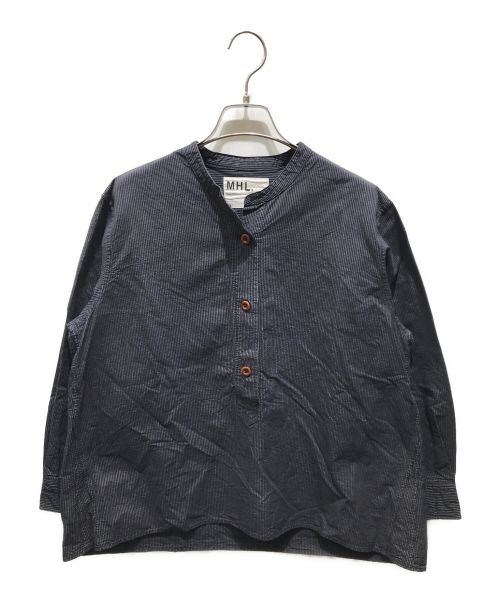 MHL（エムエイチエル）MHL (エムエイチエル) BROKEN STRIPE COT　595-9253501　2019model ネイビー サイズ:2の古着・服飾アイテム