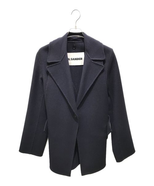 JIL SANDER（ジルサンダー）JIL SANDER (ジルサンダー) カシミヤショートコート　JSPR150785 WR100503 ネイビー サイズ:38の古着・服飾アイテム