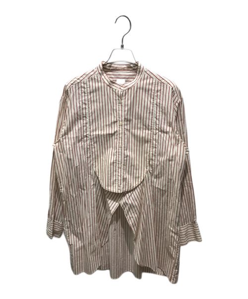 6(ROKU) BEAUTY&YOUTH（ロク ビューティーアンドユース）6(ROKU) BEAUTY&YOUTH (ロク ビューティーアンドユース) COTTON DRESS SHIRT アイボリー×レッド サイズ:38の古着・服飾アイテム