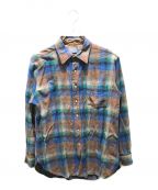 PENDLETONペンドルトン）の古着「チェックネルシャツ　70ｓ」｜ブルー×ブラウン